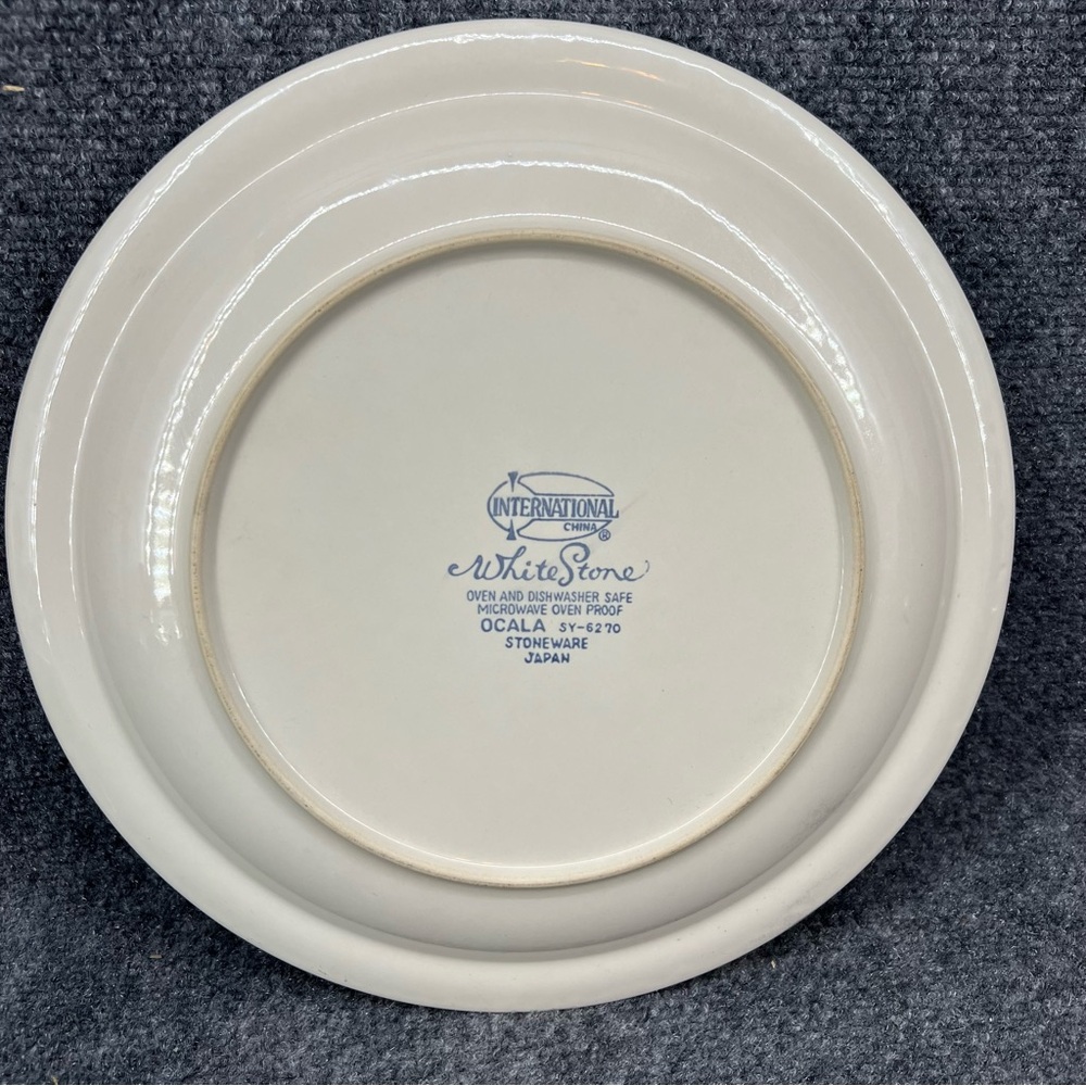 International China Whitestone Ocala 12” Chop Plate Platter Blue & White Floral - Picture 2 of 9